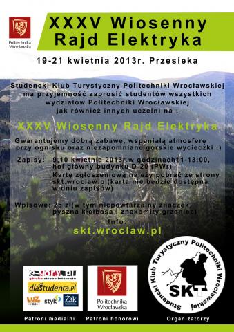 XXXV Wiosenny Rajd Elektryka - plakat